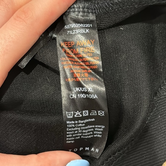 Topman Men’s Quarter Zip Black Size XL - Picture 3 of 4